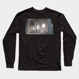 3D atmospheric artist impression of light filled church Long Sleeve T-Shirt